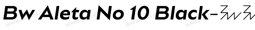 Bw Aleta No 10 Black字体转换